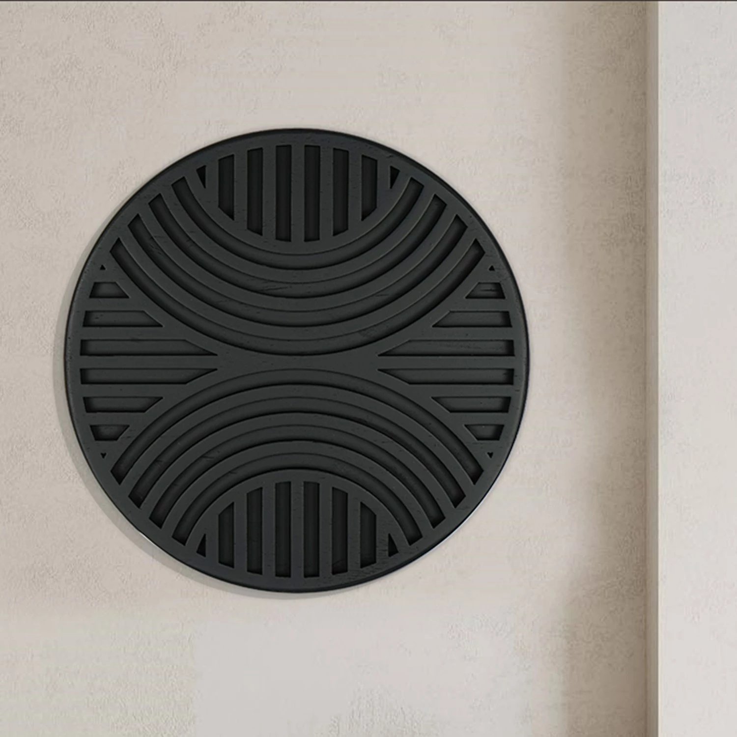 Aksesor dekorativ muri Wallity, ngjyrë e zezë, ART140, 33x33x2cm