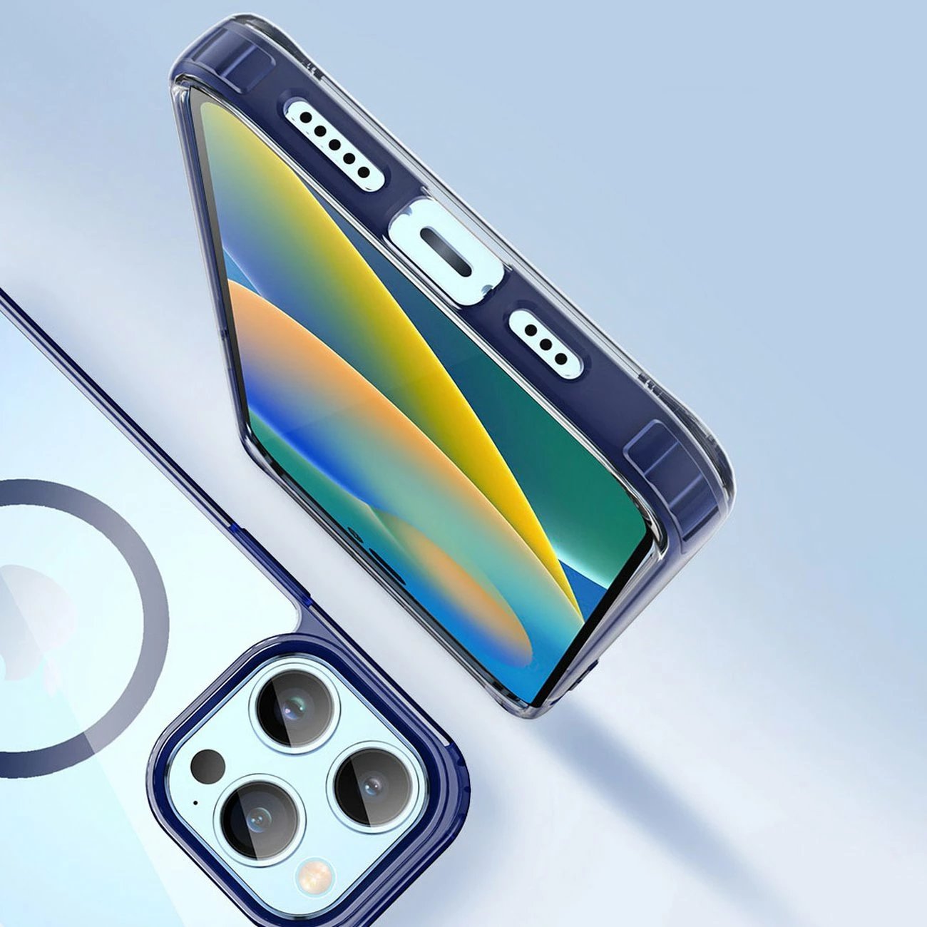 Mbështjellës Dux Ducis Clin2 për iPhone 14 Pro, MagSafe, kaltër