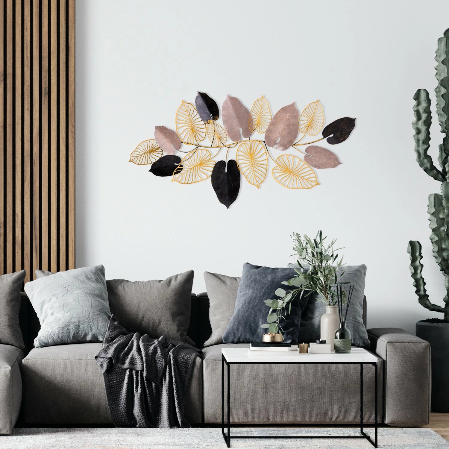 Aksesor dekorativ metalik për mur Wallity, Furize, shumëngjyrësh