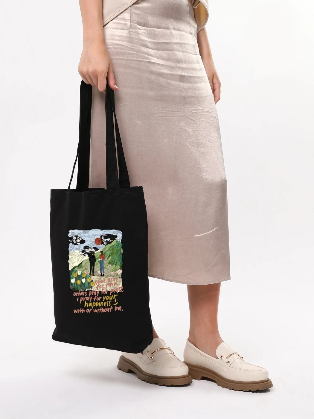 Çantë tote Zoozie Bags, 1881, e zezë, pambuk