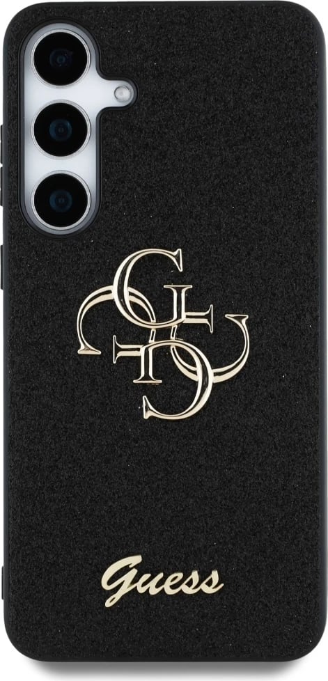 Mbështjellës Guess Fixed Glitter Big 4G Metal Logo për Samsung Galaxy S25 Plus, i zi Mbështjellës Guess Fixed Glitter Big 4G Metal Logo për Samsung Galaxy S25 Plus, i zi