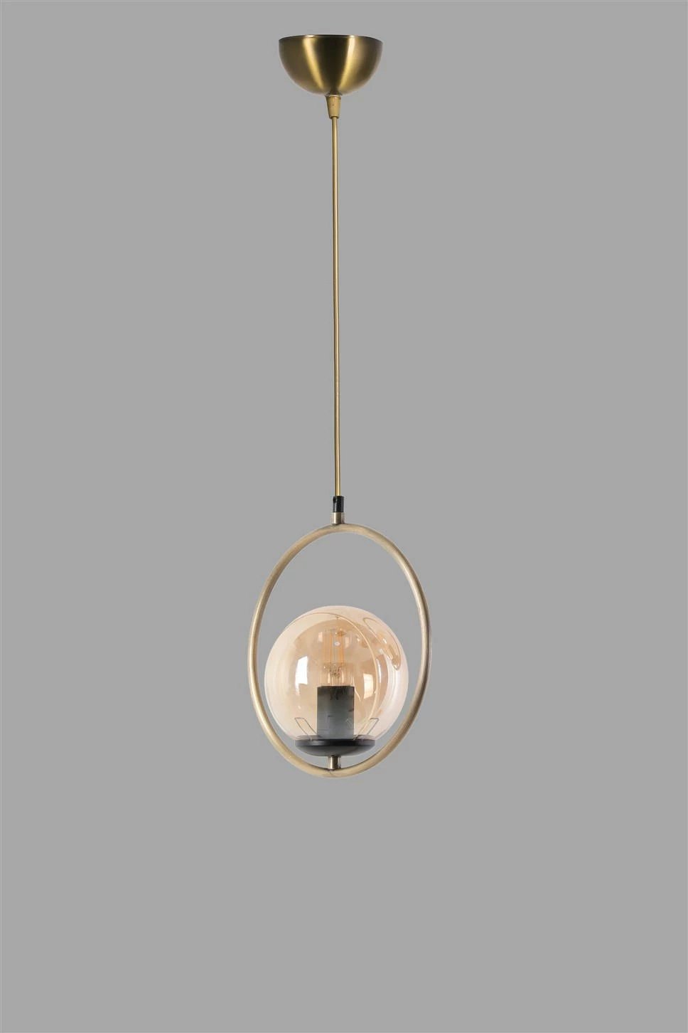 Llambë tavani Opviq, një unazë, xham bal, ngjyrë bakri