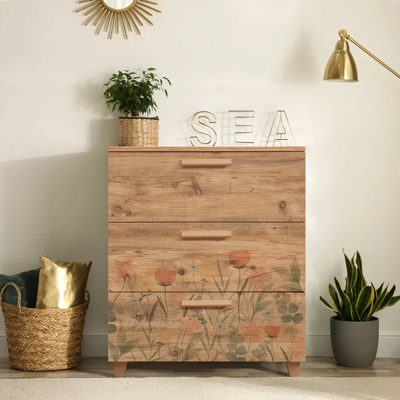 Komodë Hanah Home, Leva Gravis Tulip, ngjyrë Atlantic Pine