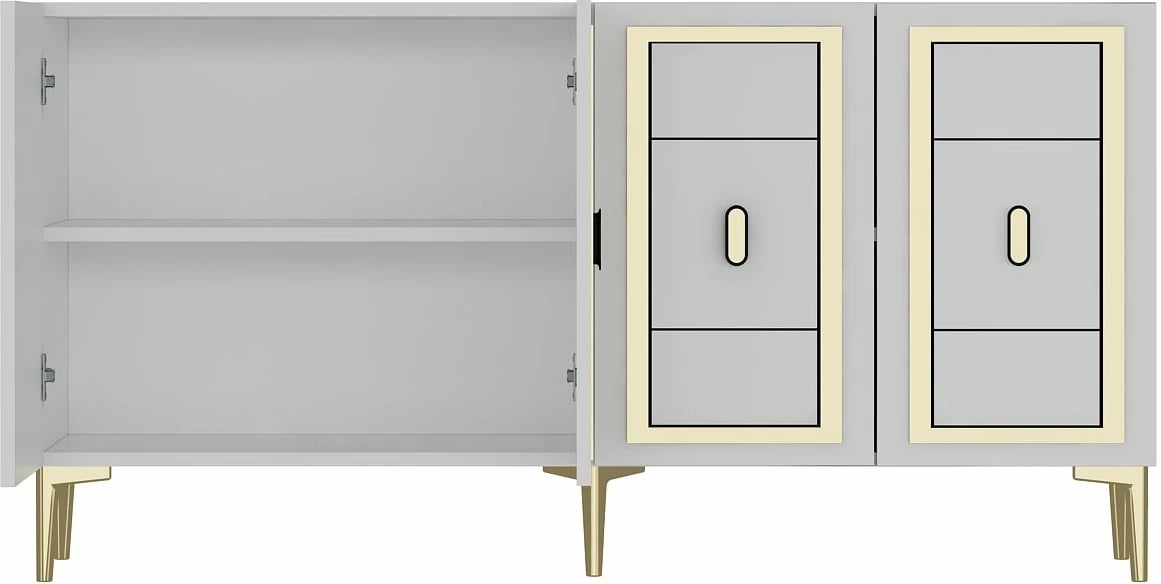 Konsolë Skye Decor, Orion, e bardhë dhe ari