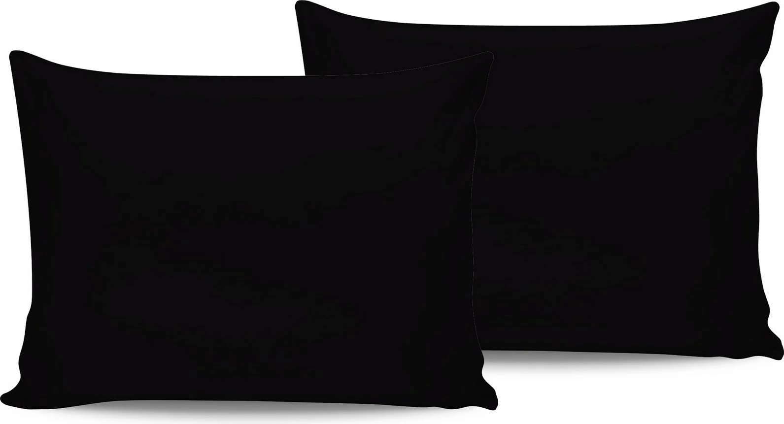 Set këllëfësh jastëku satin, 2 copë, ngjyrë e zezë, L'essentiel