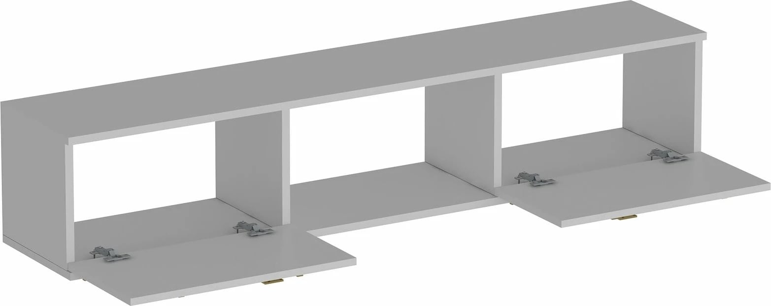 Komodë TV Skye Decor, e bardhë, argjend