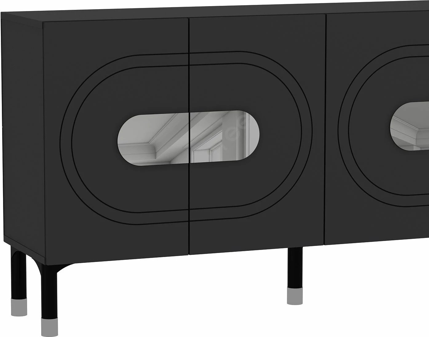 Konsol Skye Decor, antracit, argjend