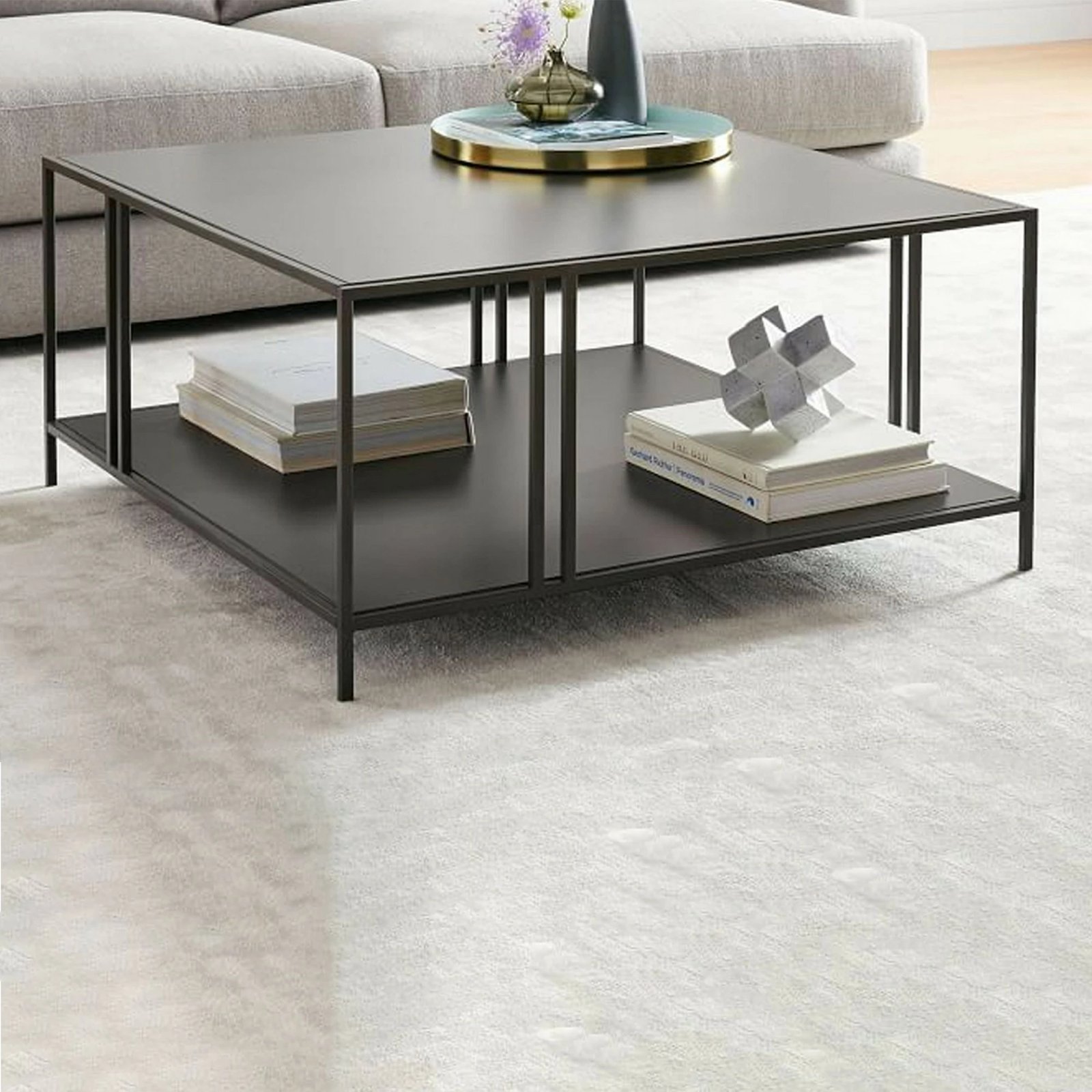 Tavolinë kafeje Skye Decor, Uranüs, ngjyrë e zezë, chipboard