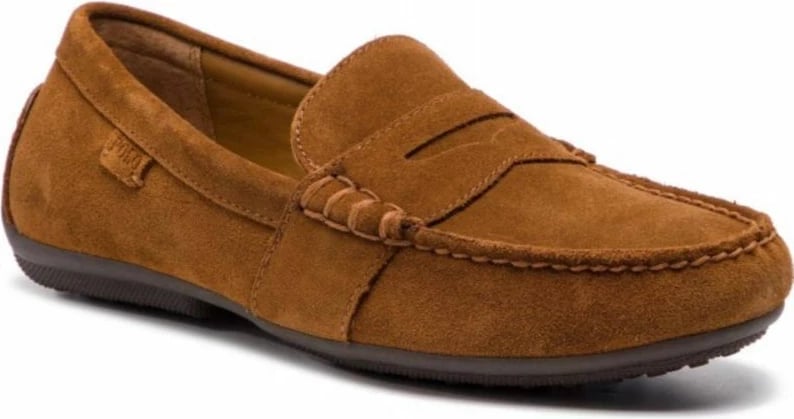 Këpucë mokasinë për meshkuj Polo Ralph Lauren, ngjyrë kafe