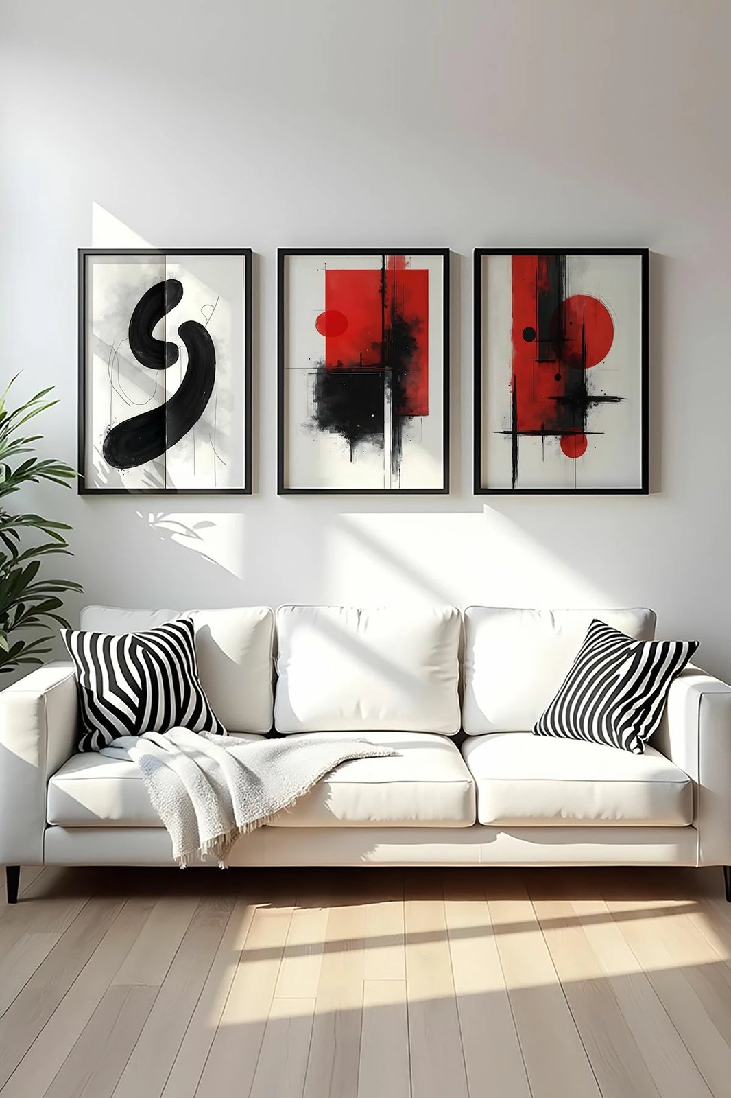 Set pikturash dekorative me kornizë, MDF, shumëngjyrëshe, Wallity, Huhu444, 20x30cm (3 copë)