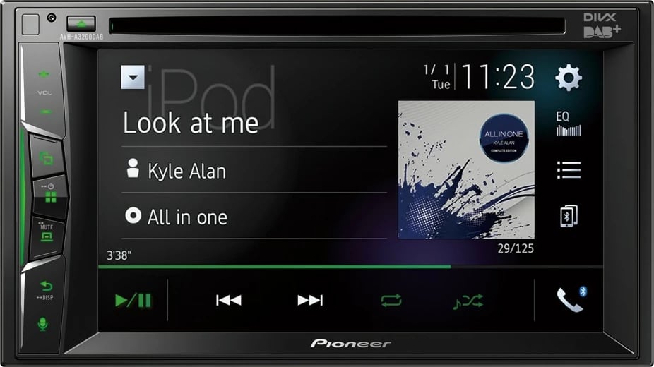 Radio Pioneer AVH-A3200DAB, multimedia, DAB+, Bluetooth, ekran me prekje, e zezë