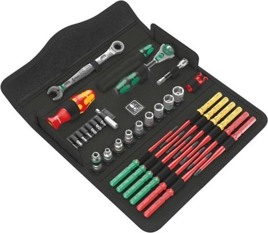 Set veglash Wera Kraftform Kompakt W Imperial 1 Wartung, kasë e zezë