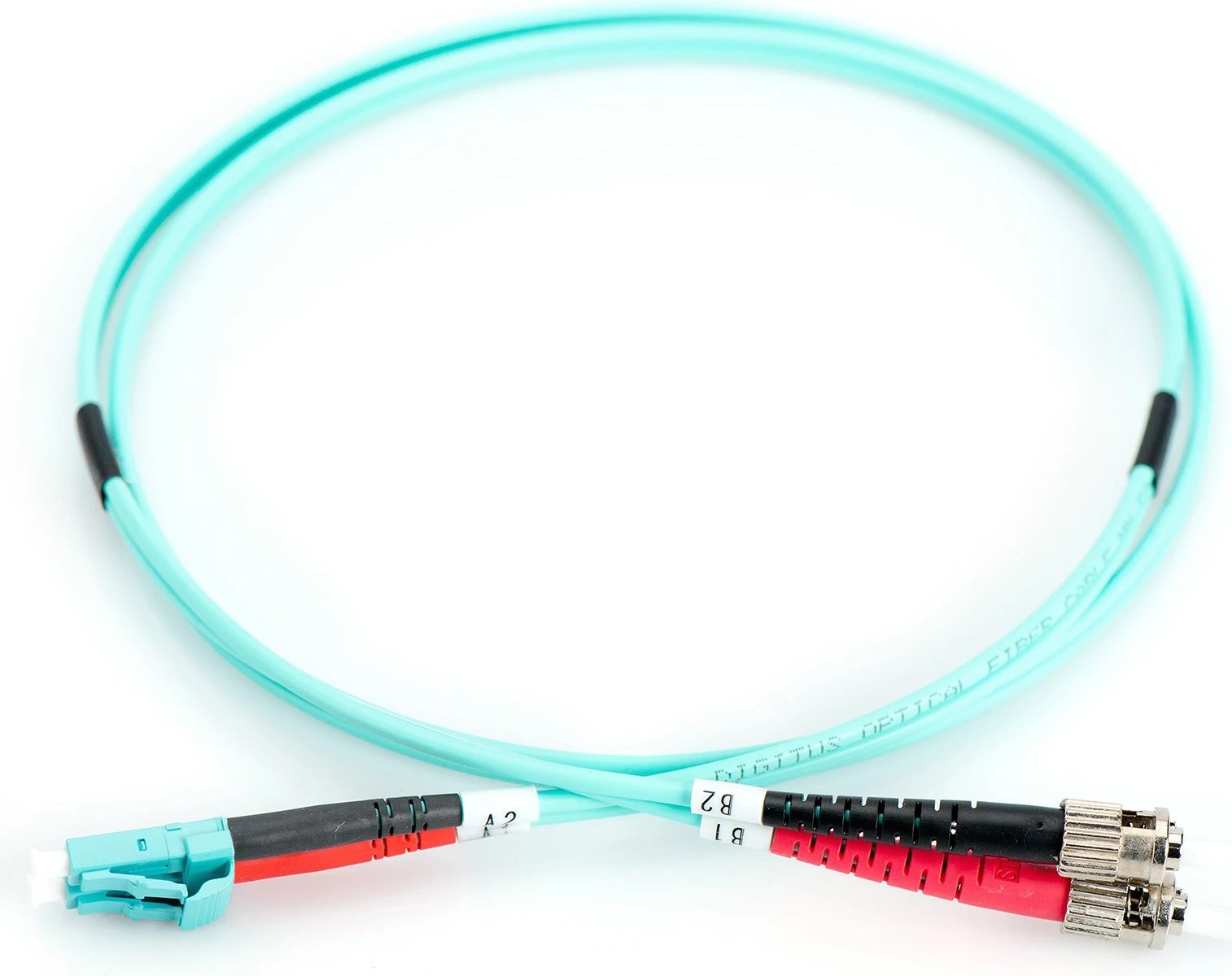 Kabllo optike Digitus OM3 LC/ST 2m aqua