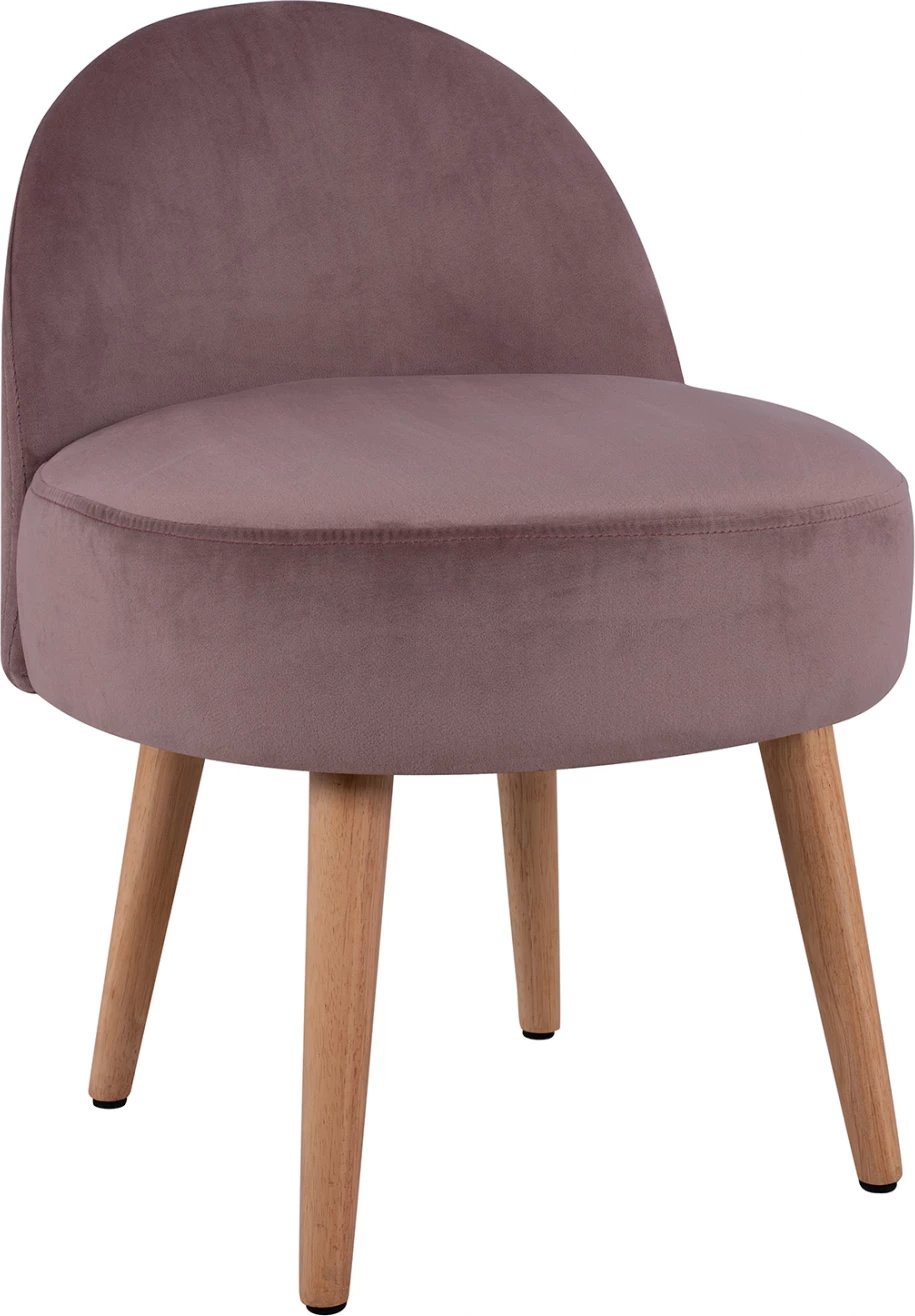 Karrige për bar kadife me shpinë, ngjyrë mollë e kalbur, Yasmine, FH8395.02, 47x43x63,5cm