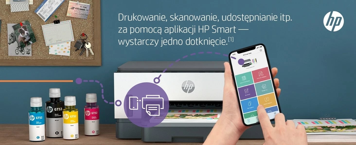 Printer HP Smart Tank 720, All-in-One, Termal inkjet, Gri Printer HP Smart Tank 720, All-in-One, Termal inkjet, Gri