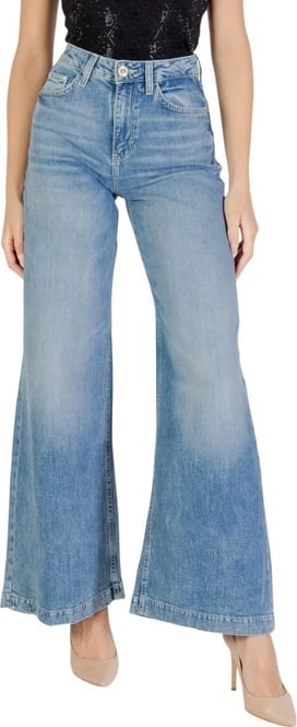 Jeans Guess femra, ngjyrë e kaltër e çelët