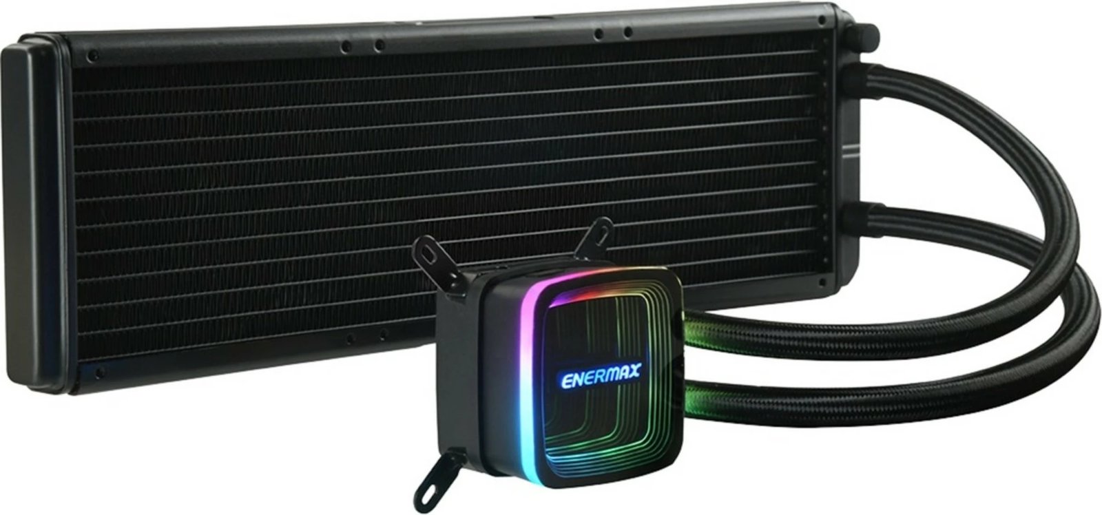 Ftohës uji Enermax Aquafusion ADV ELC-AQFA360-SQA, 360mm, 3x120mm, ARGB, i zi