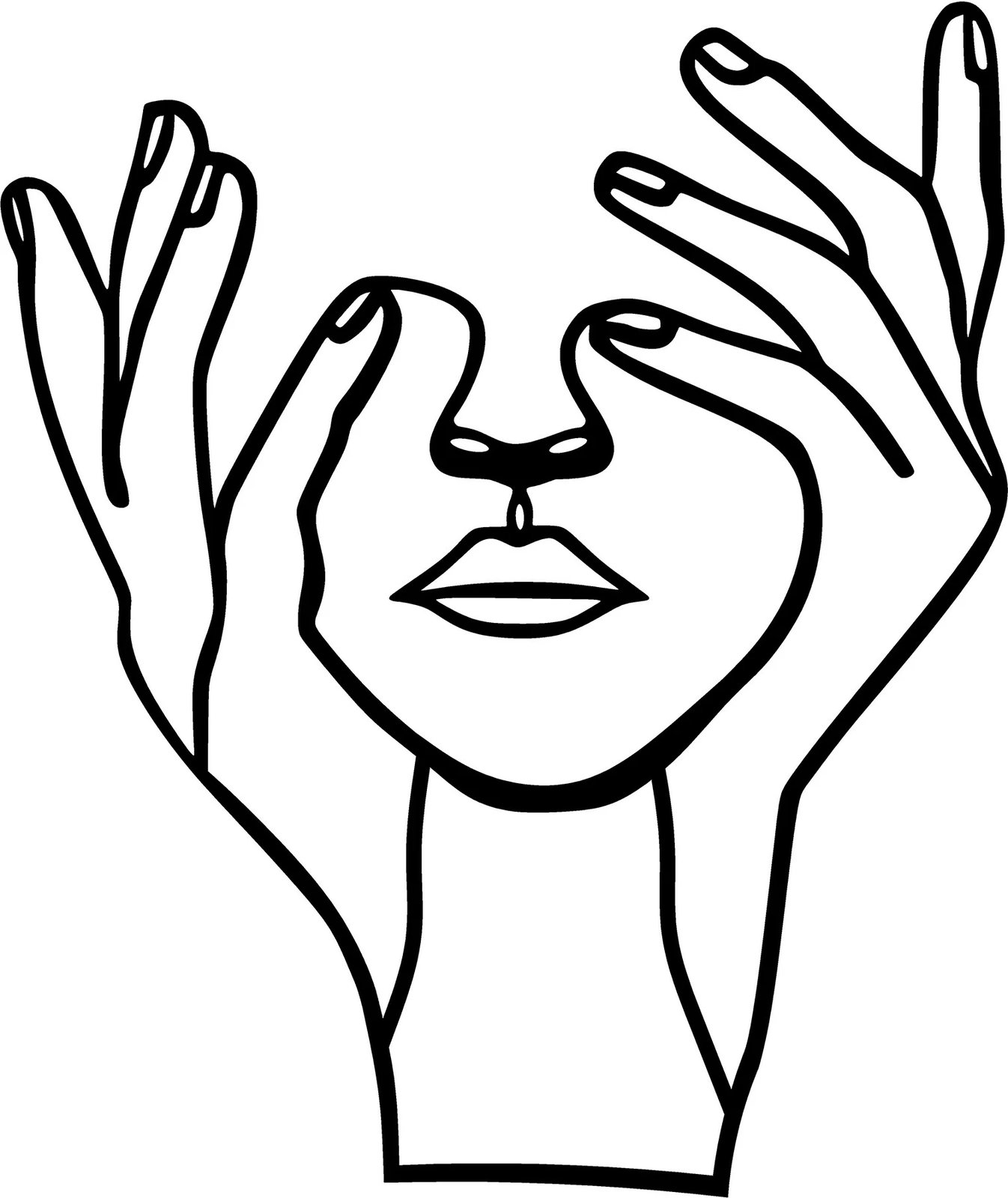 Aksesor dekorativ metalik për mur Wallity, fytyrë me duar