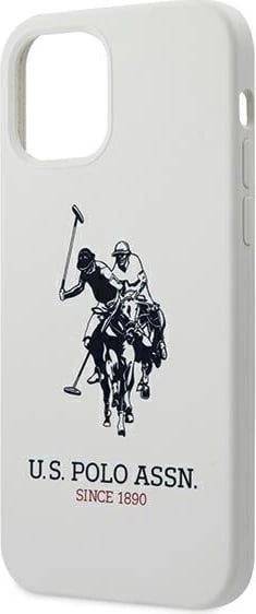 Mbështjellës U.S. Polo Assn. USHCP12LSLHRWH për iPhone 12 Pro Max 6.7", silikon, bardhë