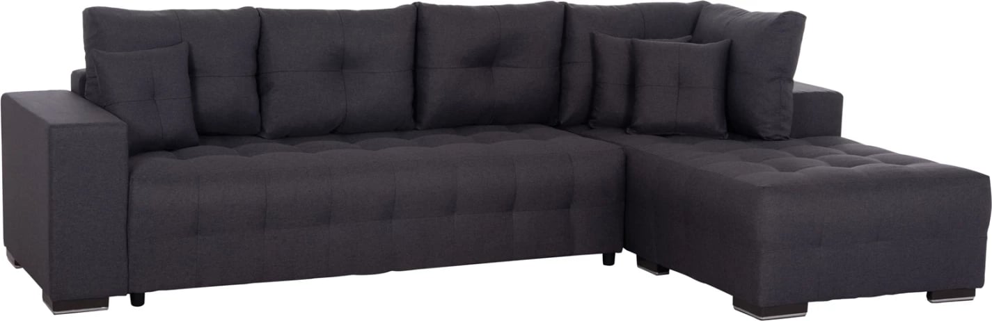 Kënd-sofë me hapësirë për gjëra, ngjyrë gri, TRENDSTON FH3302.01R, 298x177x95cm