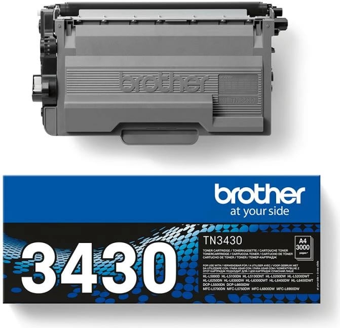 Toner Brother TN-3430 origjinal, rendiment 2,400–4,400 faqe, i zi