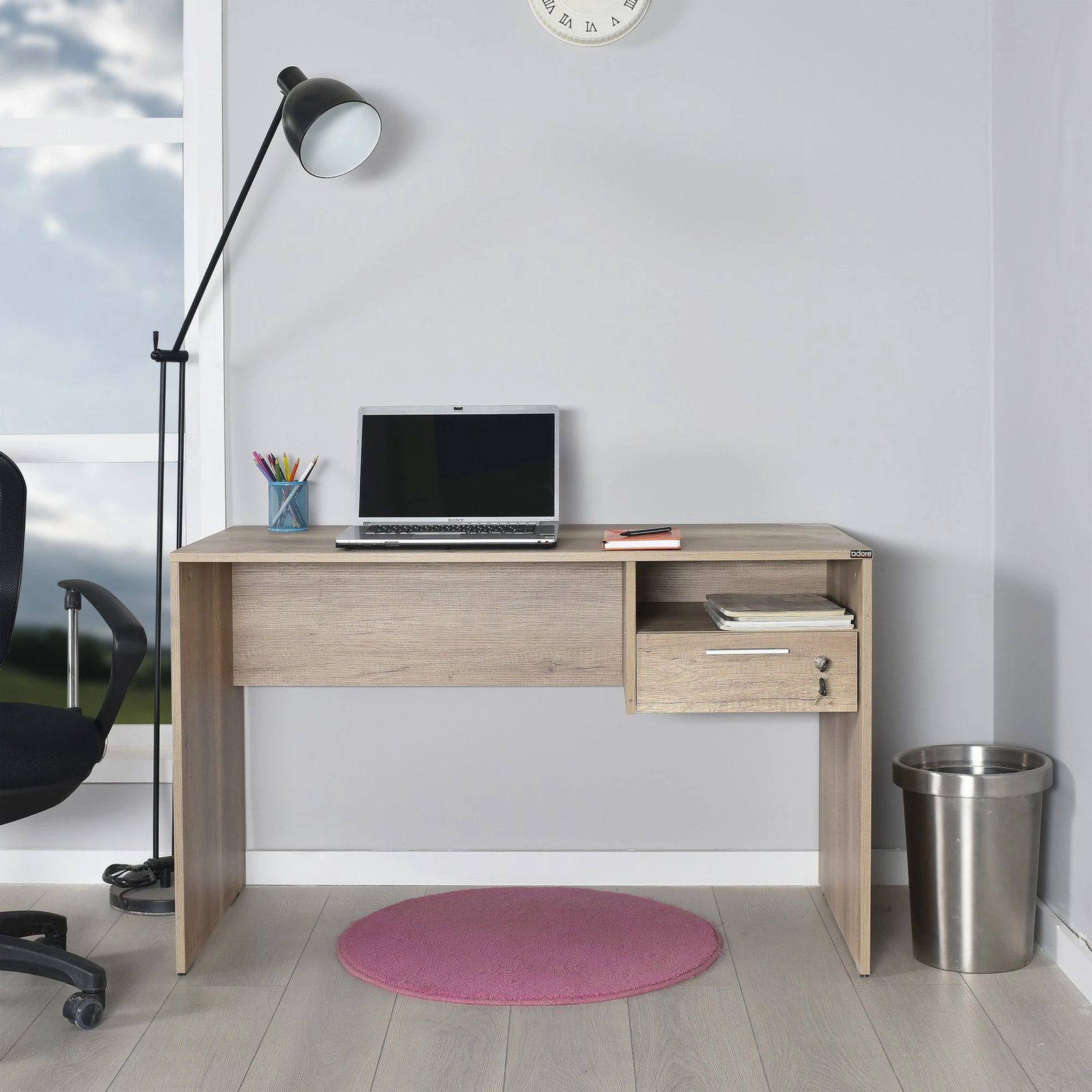Tavolinë studimi Hanah Home, Cms-510-Tt-1, ngjyrë arrë e çelët