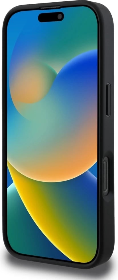 Mbështjellës Karl Lagerfeld HC 3D Rubber Double Heads për iPhone 16 Pro, i zi