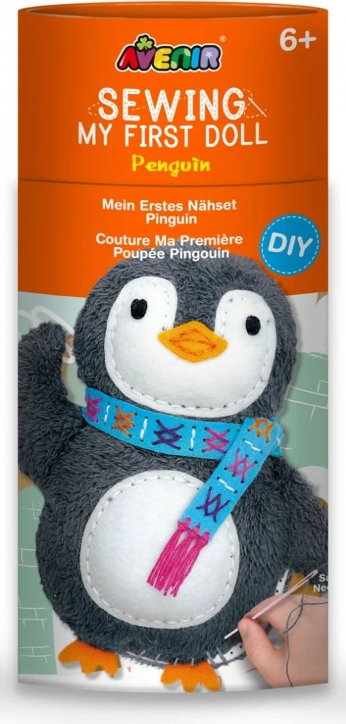 Set kreativ MG DYSTRYBUCJA My First Doll to Sew, pinguin, shumëngjyrësh