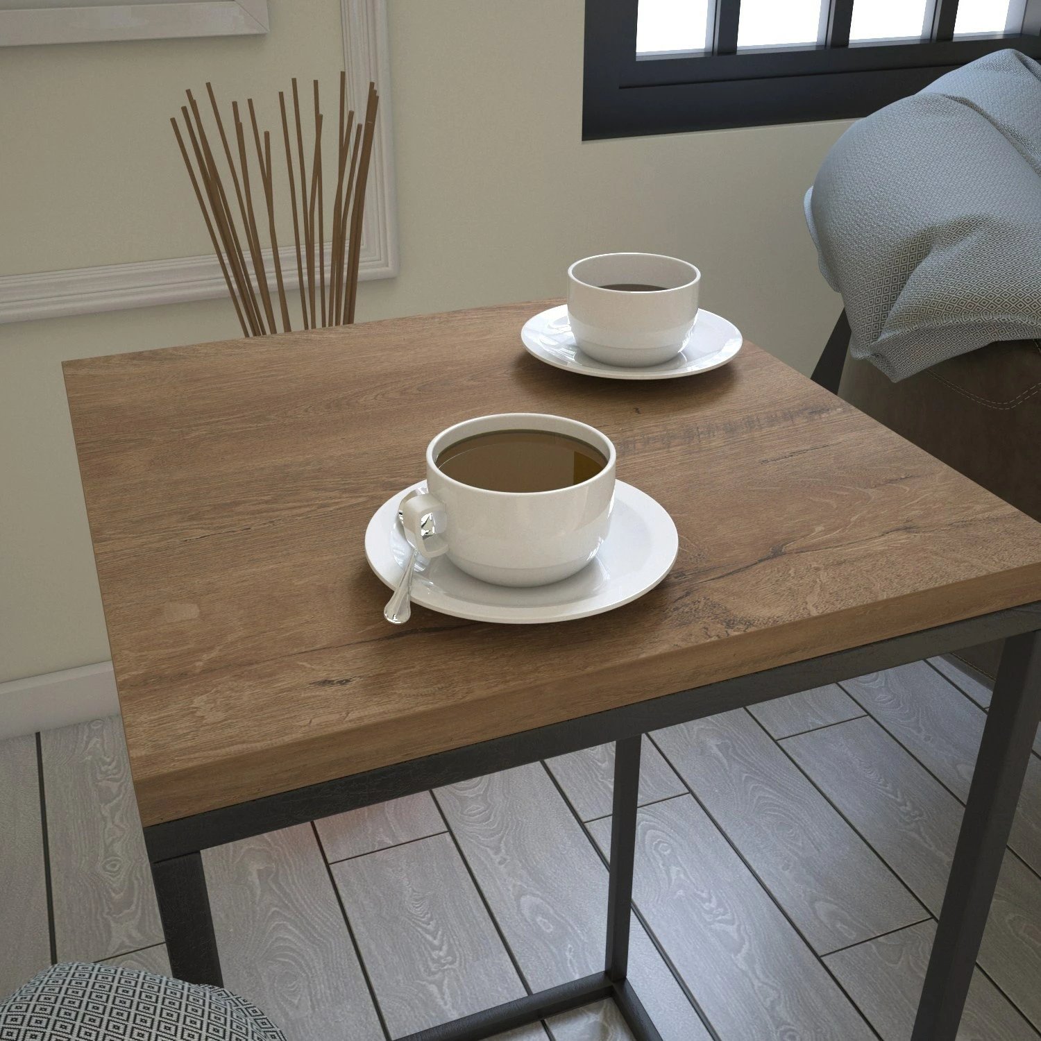 Tavolinë anësore, ngjyrë lisi kaukazian, Hanah Home, Pure