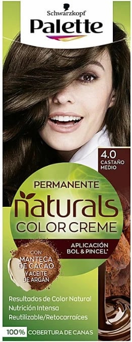 Bojë për flokë unisex Schwarzkopf Palette Naturals Color Creme 4.0 kestën e mesëm
