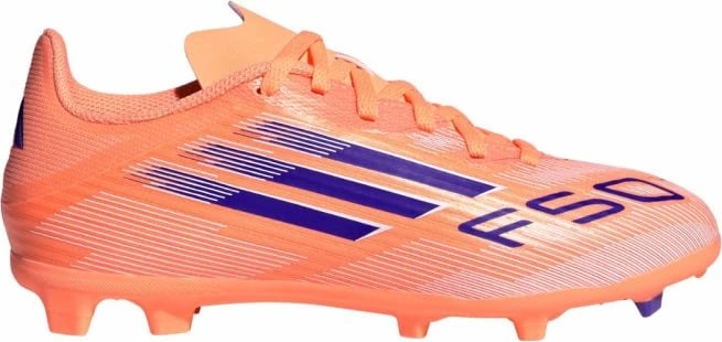 Atlete futbolli për fëmijë adidas F50, coral