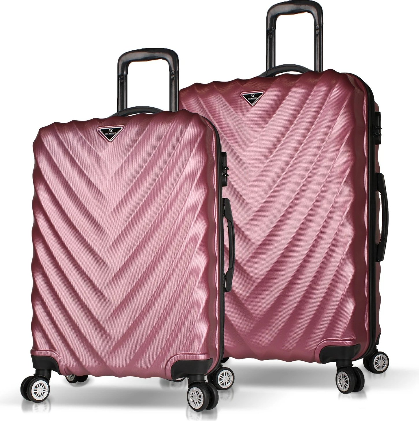 Set valixhesh (2 copë), ngjyrë rozë e artë, Zoozie Bags, 6845