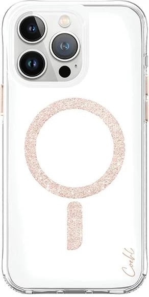 Mbështjellës UNIQ Coehl Glace për iPhone 15 Pro, MagSafe, Rozë dhe ari