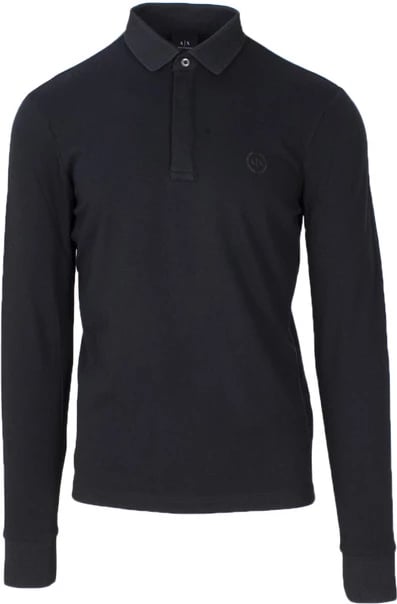 Bluzë polo për meshkuj Armani Exchange, e zezë