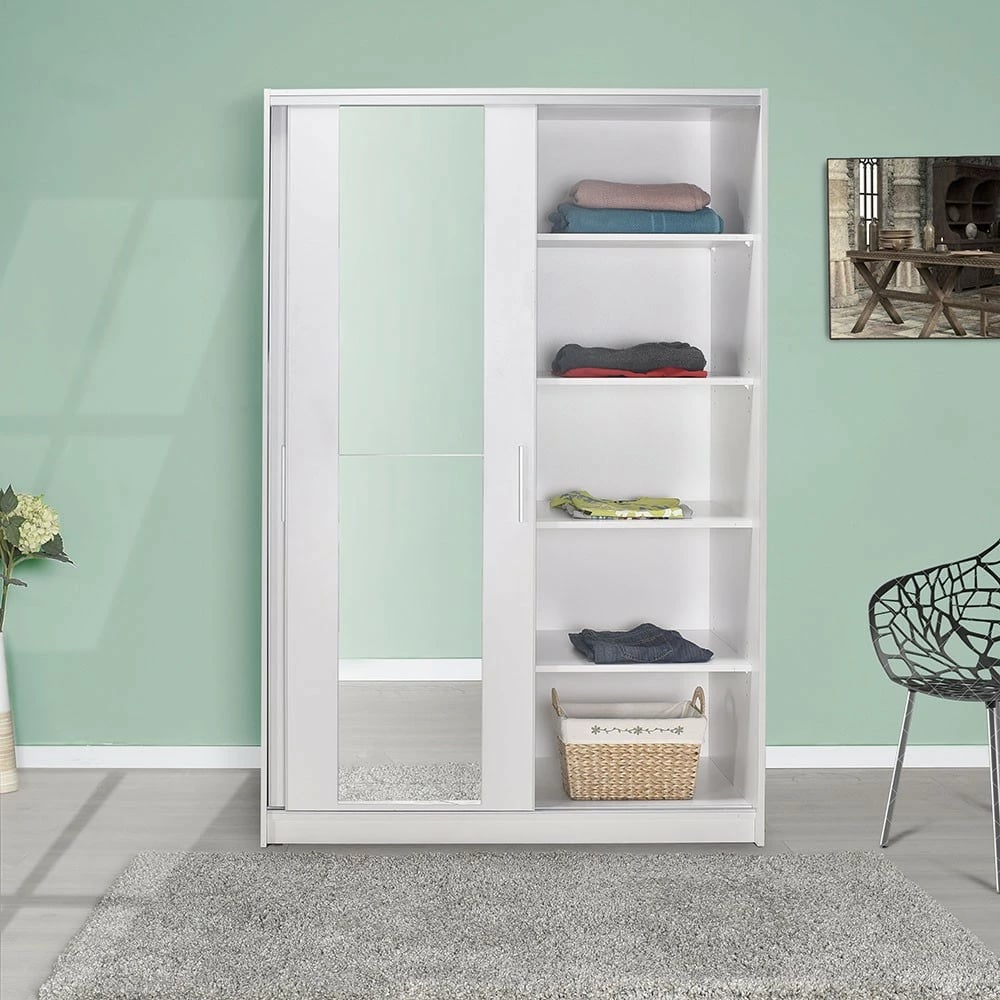 Dollap për rroba, ngjyrë e bardhë, Hanah Home, SWD-512-BB-2