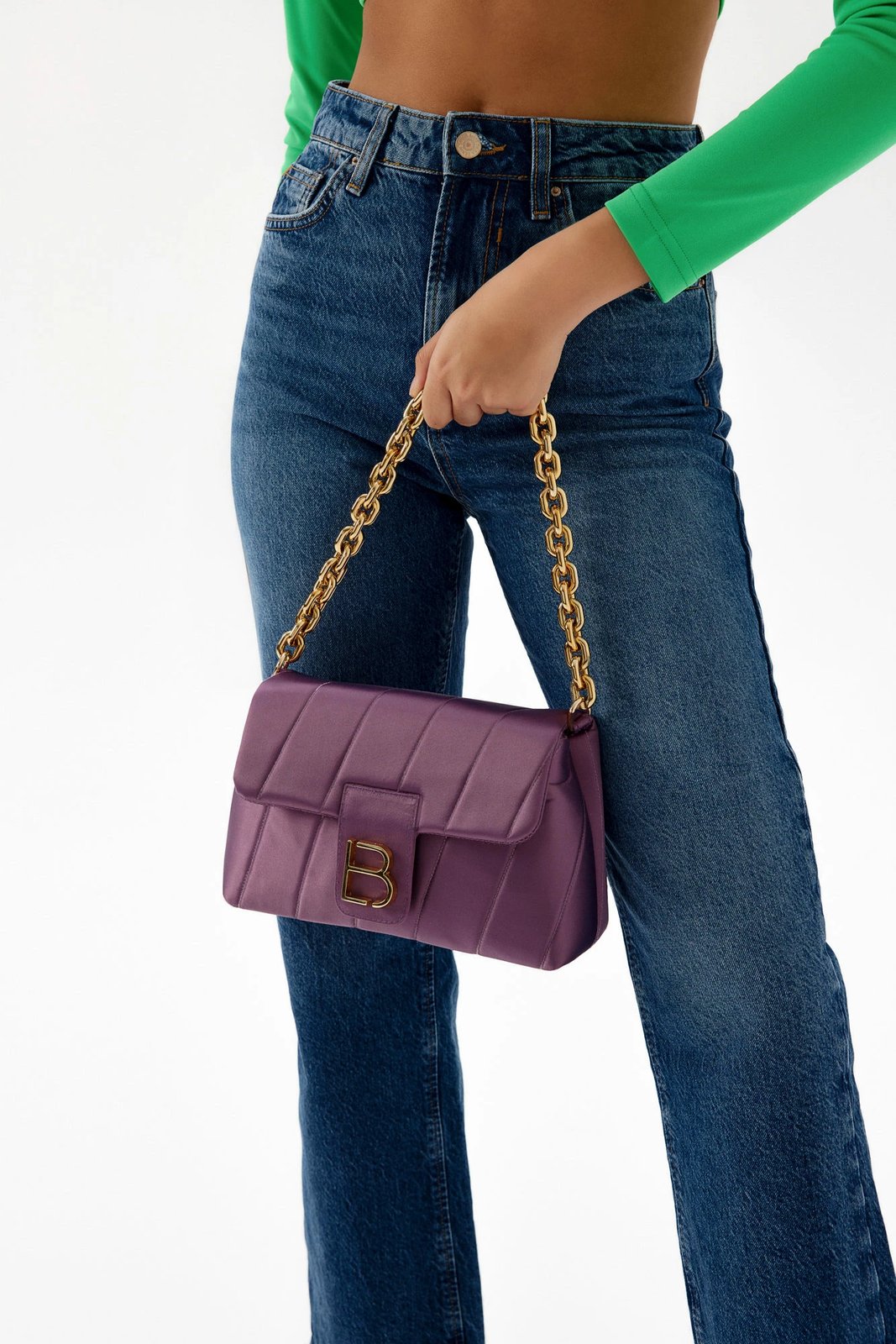 Çantë shpatulle ngjyrë vjollcë Lucky Bees, 314