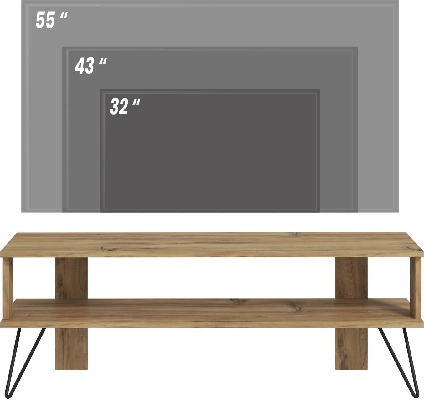 Komodë TV, ngjyrë lisi, Skye Decor, Duama