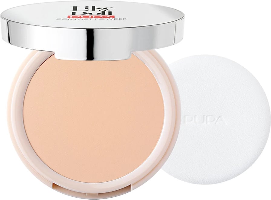 Pudër kompakte për femra Pupa Milano Like A Doll Nude Skin Compact Powder SPF15 004 Warm Beige, 10g