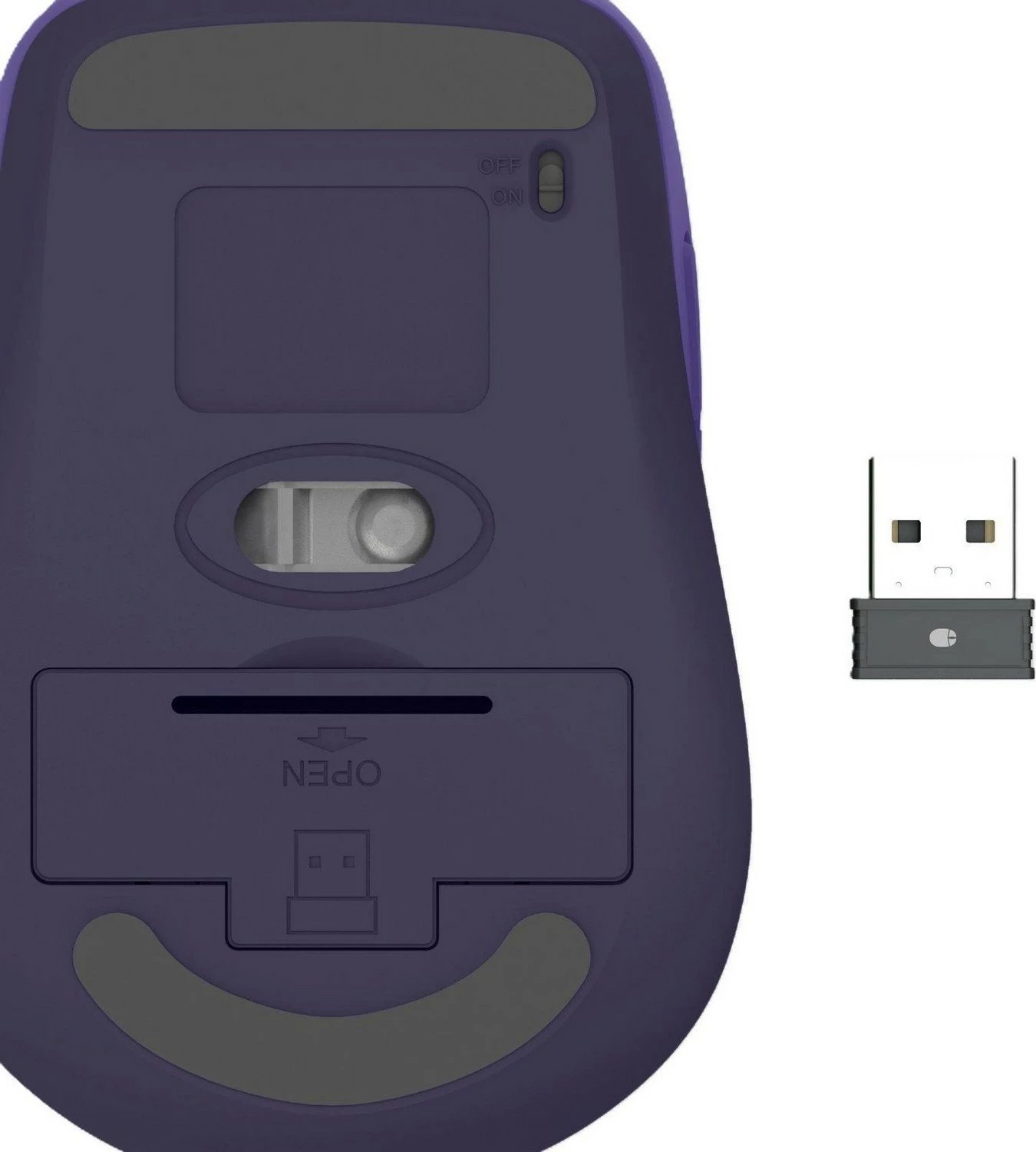 Maus Hama WM-450, wireless, laser, 1600 DPI, purple