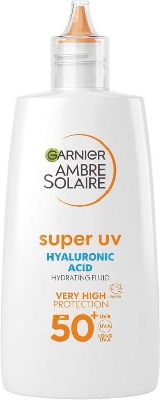 Fluid mbrojtës për fytyrë Garnier Ambre Solaire Super UV SPF50+ për femra, 40ml