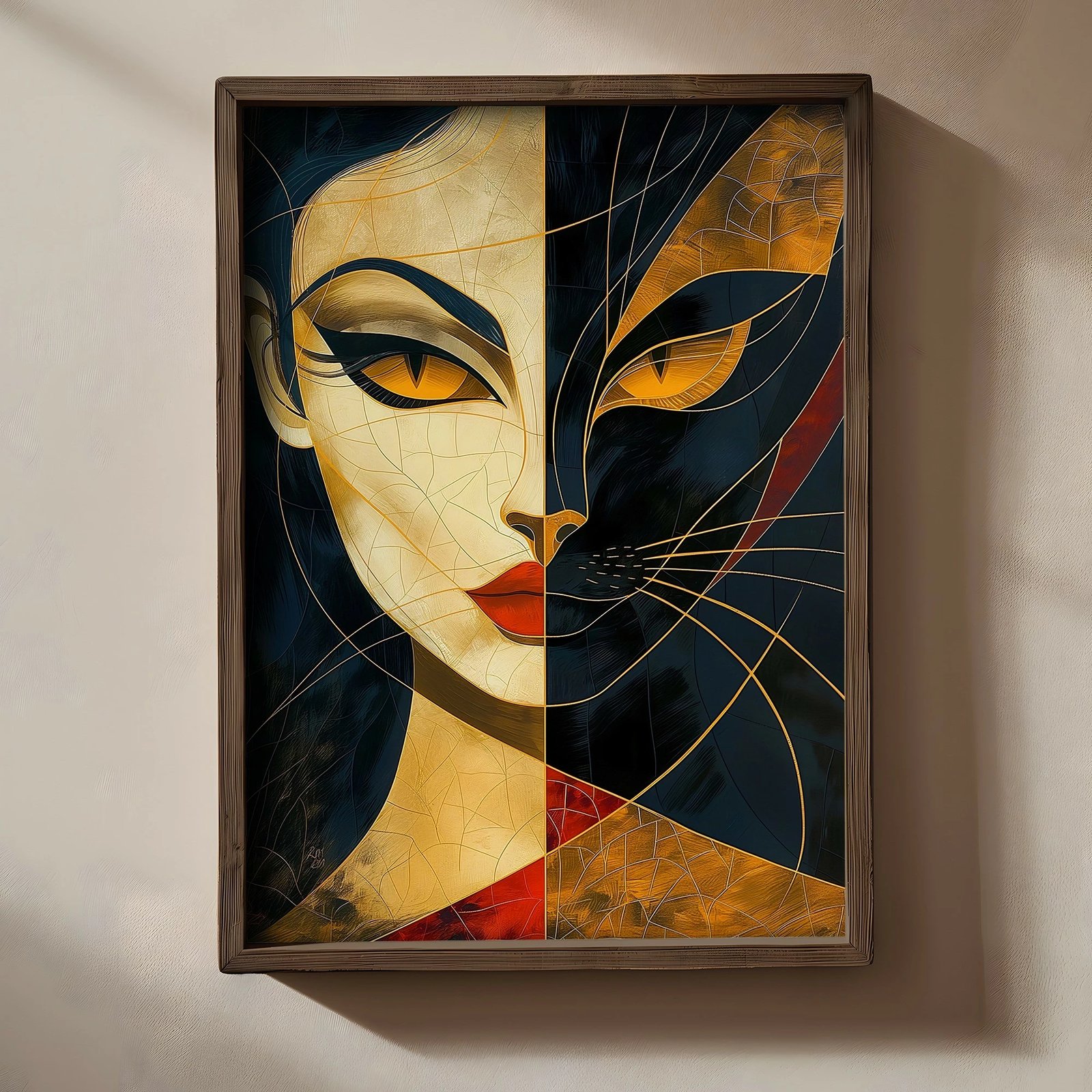 Pikturë dekorative me kornizë MDF, Wallity, TUN079-L, shumëngjyrëshe, 35x47x2cm