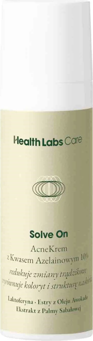 Krem për akne për femra HealthLabs Solve On AcneKrem acid azelaik 10%, 30ml