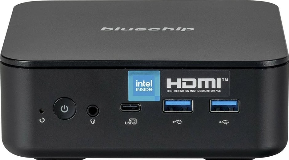 Kompjuter mini bluechip BUSINESSline M13100 N100, 8GB RAM, 120GB SSD, Wi-Fi 6, BT 5.3, i zi