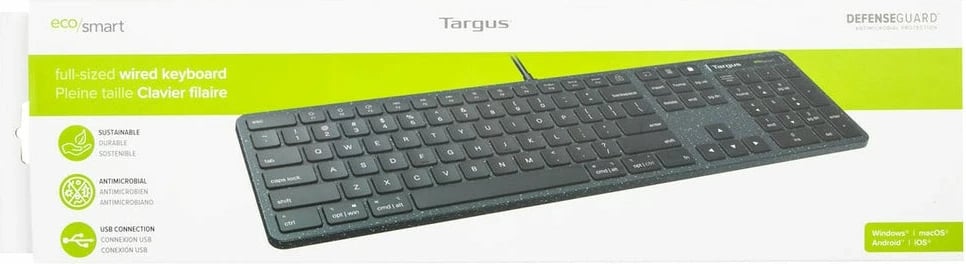 Tastierë Targus Full Size, USB, QWERTY UK, e zezë