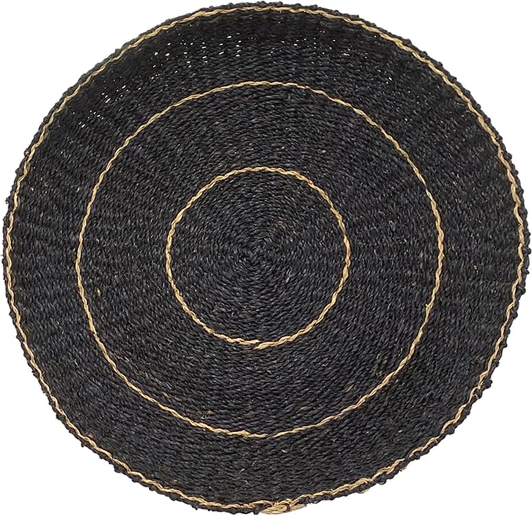 Dekor muror Jabbar Negro, kashtë deti, e zezë/natyrale, 61x61x7cm