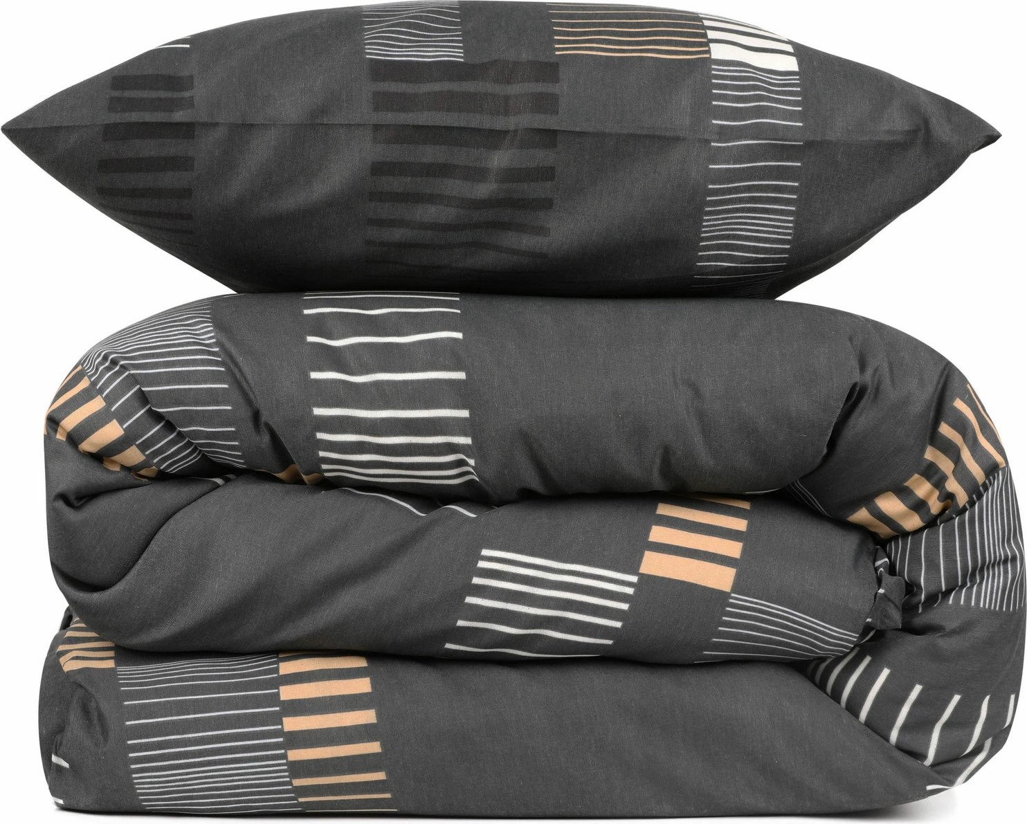 Set mbulesë jorgani Single XL, Trace, anthracite, L'essentiel Set mbulesë jorgani Single XL, Trace, anthracite, L'essentiel