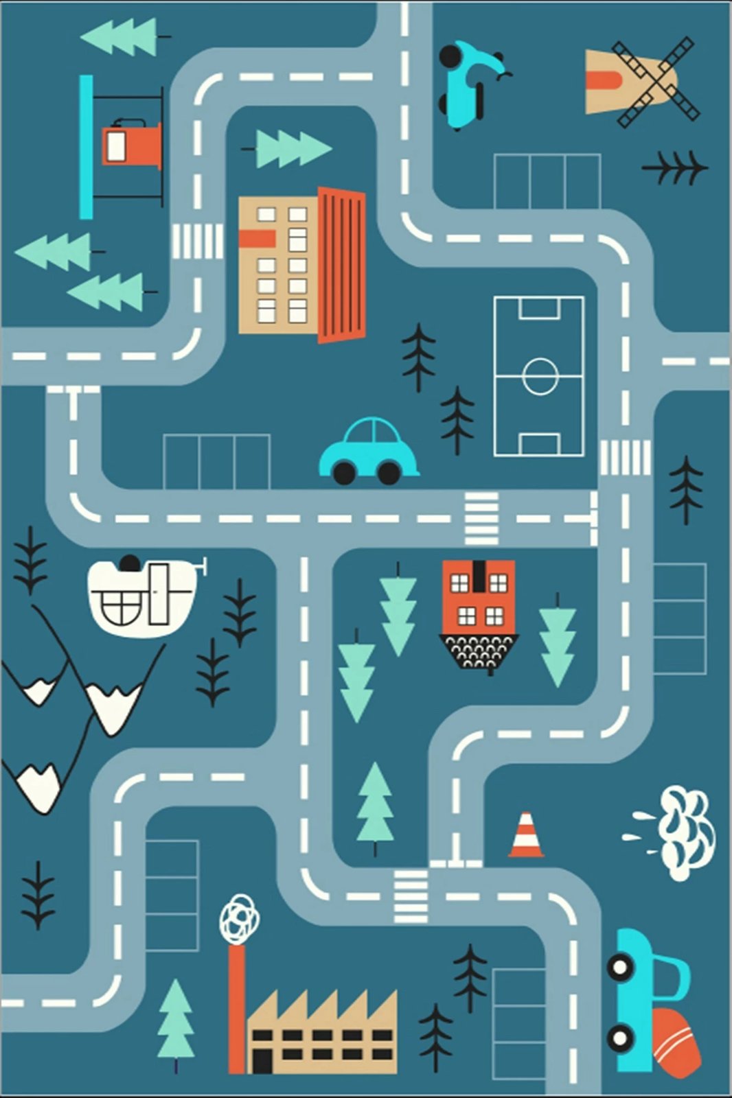 Qilim (180 x 280) Conceptum Hypnose, ELS582 - blu