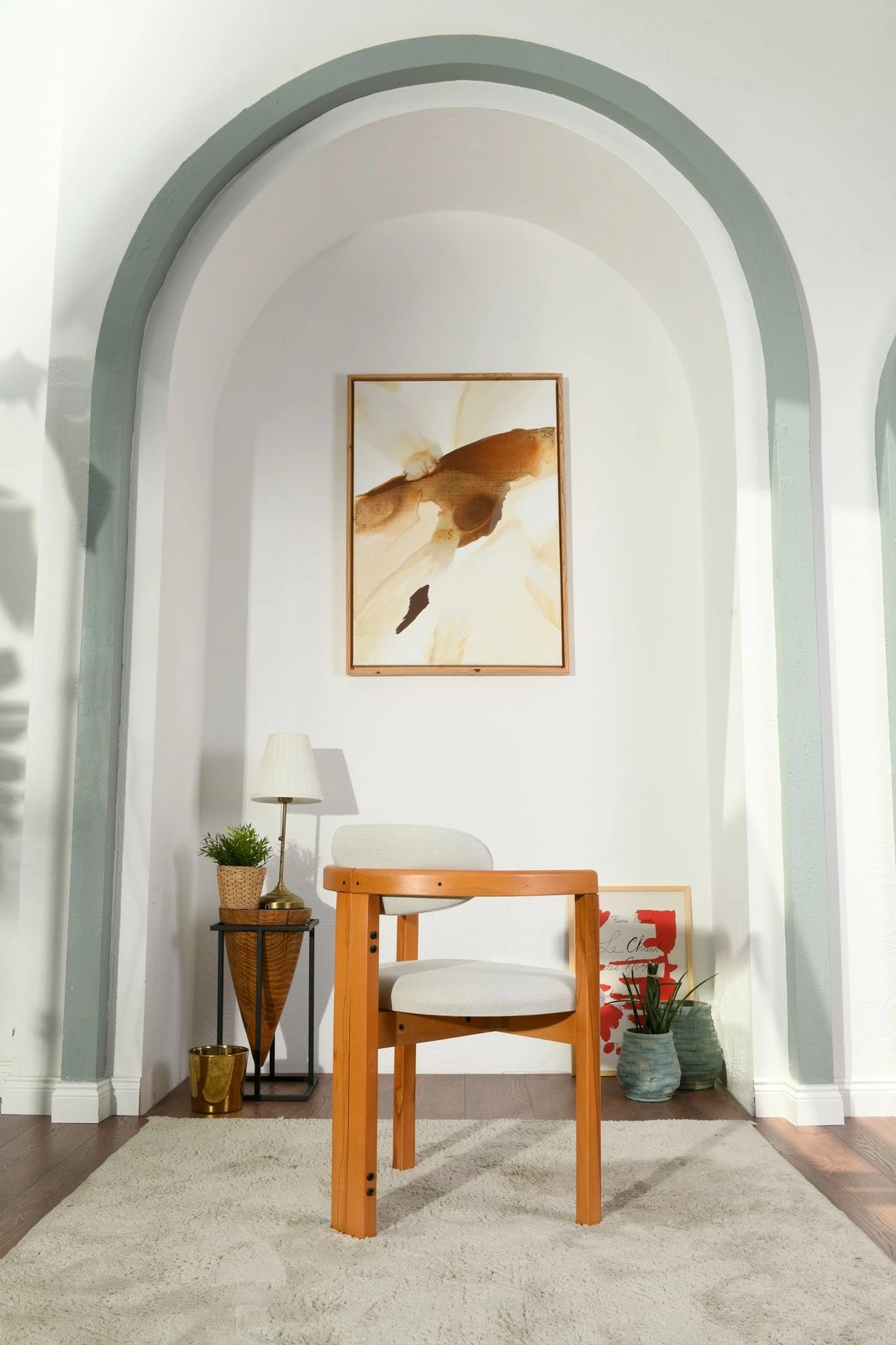 Set karrigesh (2 copë), Skye Decor, Cheri, krem, lis