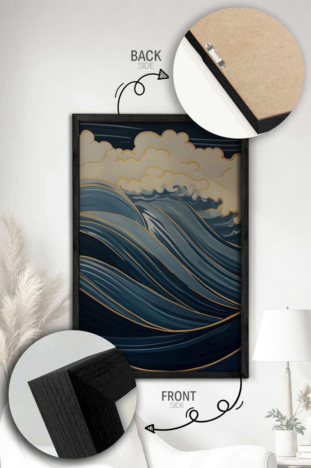 Pikturë dekorative me kornizë (3 copë), Wallity, Ersy3Syhcrv36