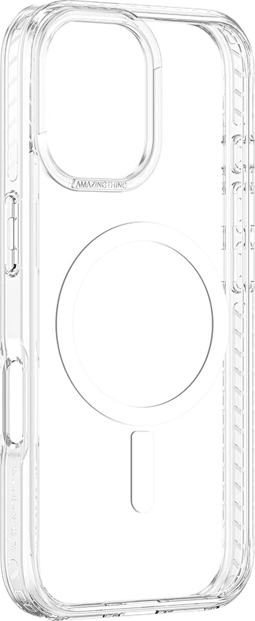 Mbështjellës AmazingThing Titan Pro Mag me unazë magnetike për iPhone 16 Plus, Transparent